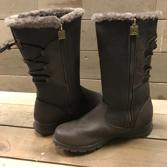 KDS juniper brown leather winter boots. Size 10 - Picture 2 of 8